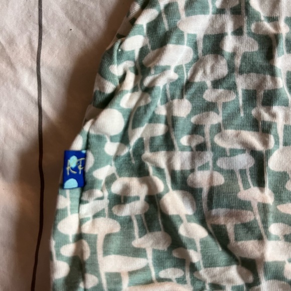 Never Worn 12 - 24 Month Kickee Light Green Infant Knot Hat w/ Ginko Leaf Print - Picture 3 of 5